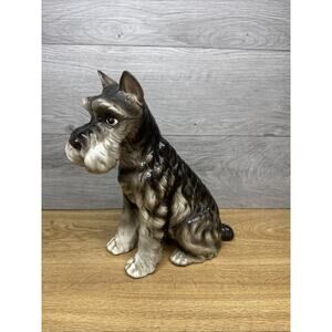 Vintage Shafford Schnauzer Dog Figurine The Kennel Club Japan Ceramic 10.25”